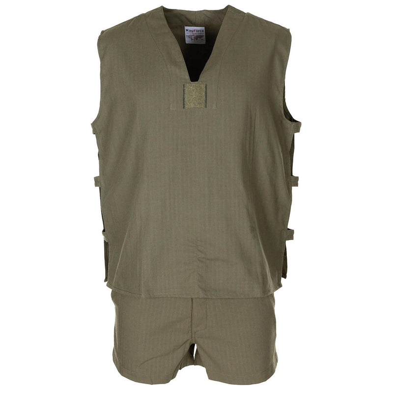 Original French Military Jungle Sleeveless Olive Shirt Tactical Lightweight New