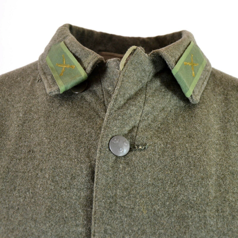 Äkta WWII Vintage Swedish Army Wool Uniform Jacket M39 1940's Military Grey