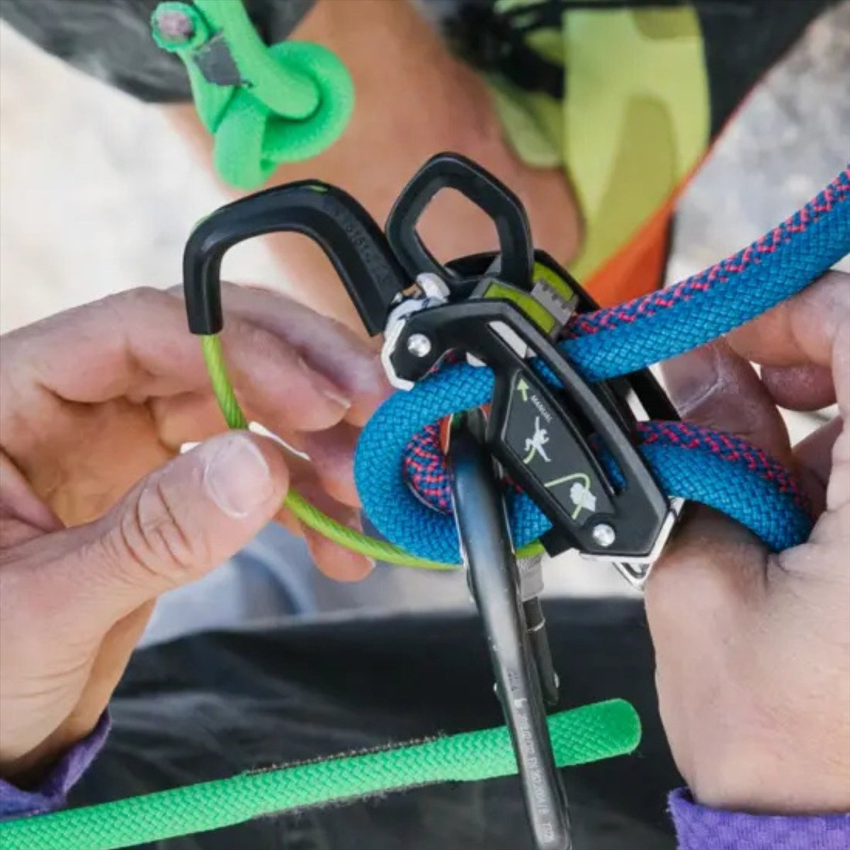 Edelrid GIGA JUL Säkerhetsanordning 2 i 1 läge 8,5-10,5 mm repkompatibilitet