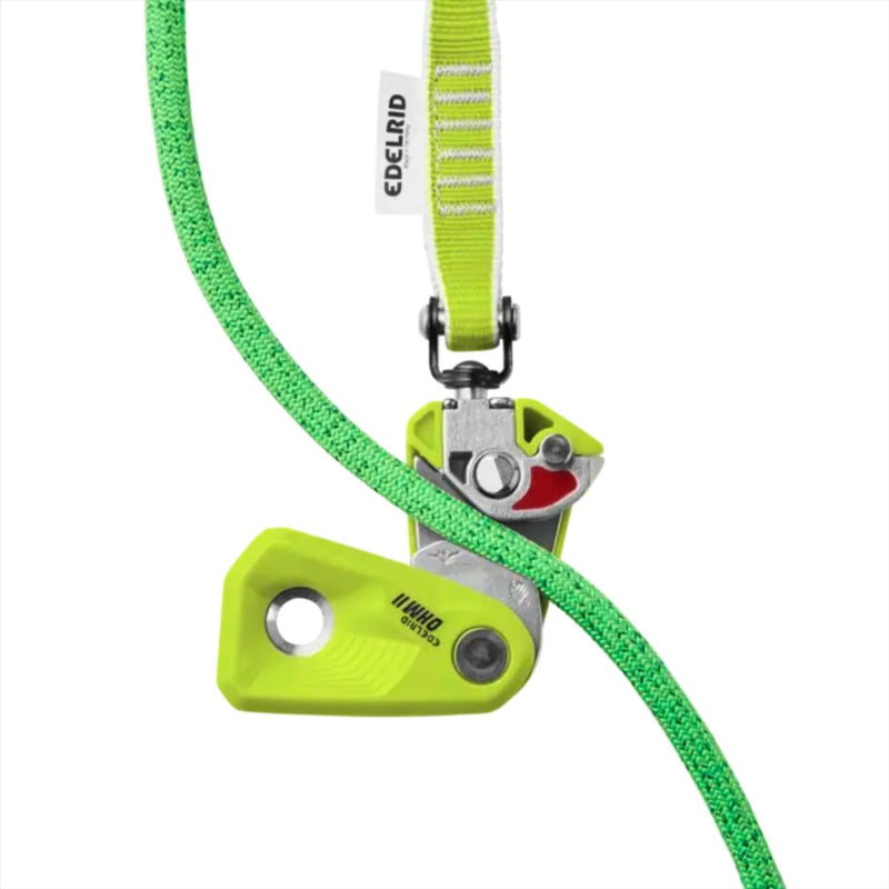 Edelrid ohm assisterad bromsmotstånd enhet hjälper lättare belayers gröna