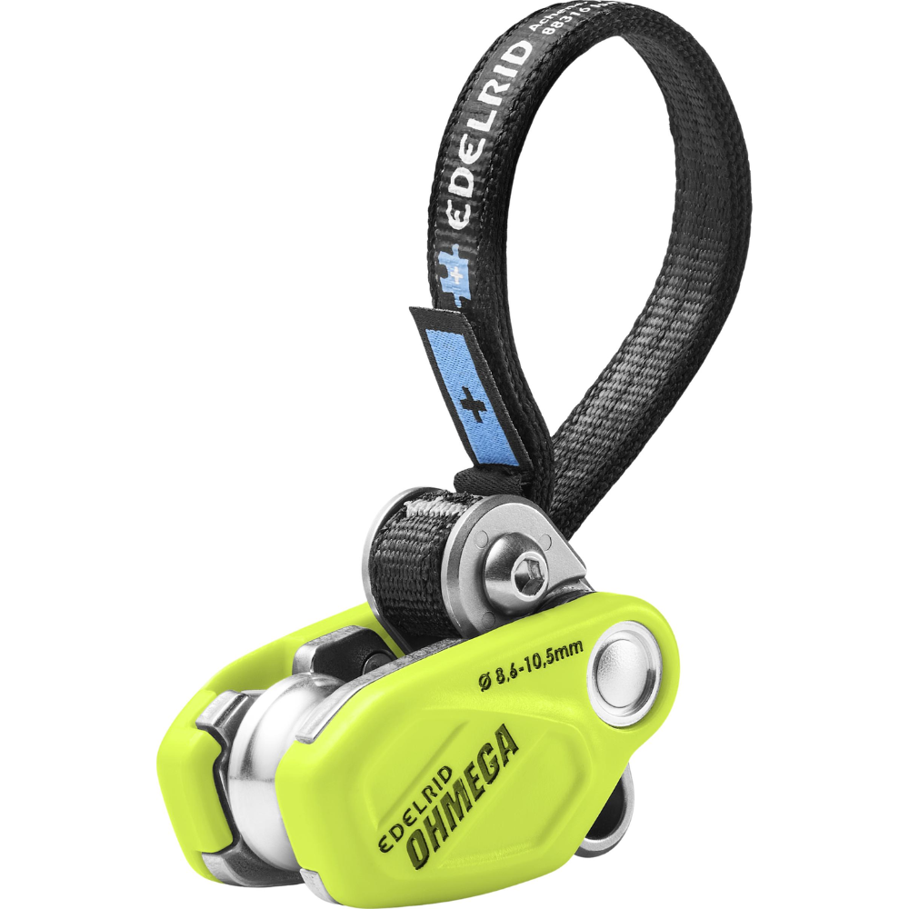 Edelrid Ohmega klätterbromsassistent med remskiva 8,6–10,5 mm rep Oasis