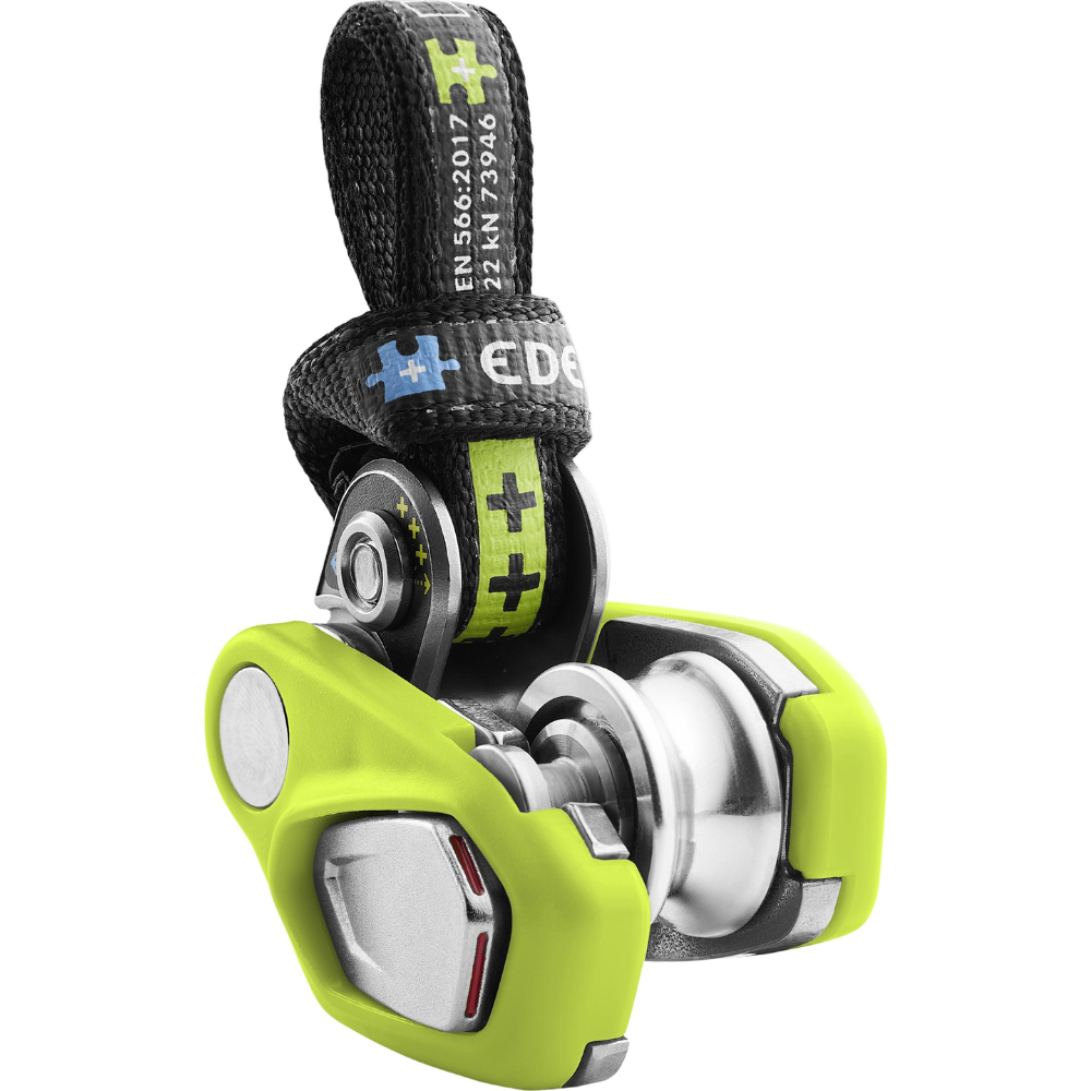 Edelrid Ohmega klätterbromsassistent med remskiva 8,6–10,5 mm rep Oasis