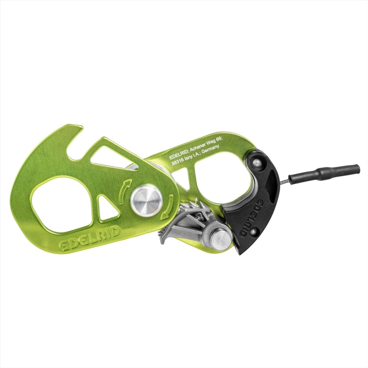 Edelrid SPOC Klätterremskiva Lätt aluminium klätterutrustning Gul