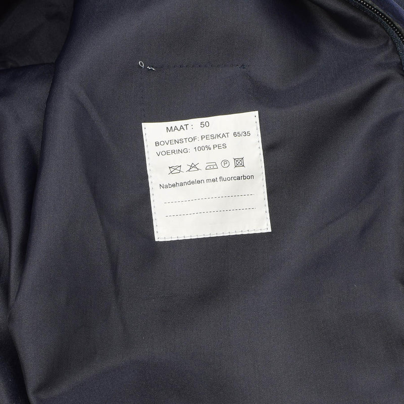 Original Dutch Military Women's Trench Coat Solid Blue Raincoat Quiltad foder