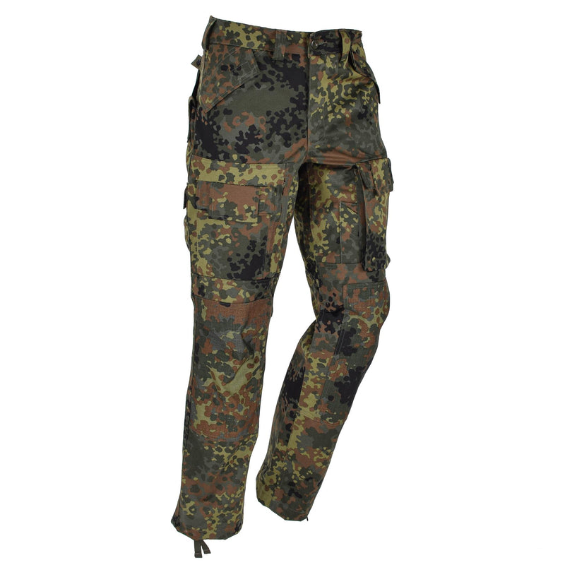 Leo Kohler Army Combat Tactical Pants Flecktarn Camo tvingade lastfältbyxor