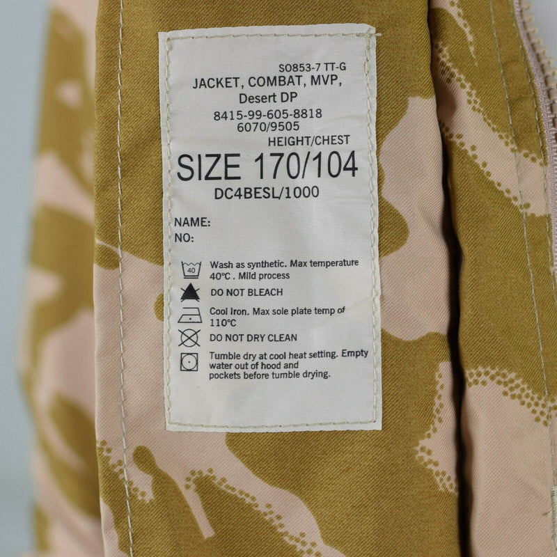 Äkine British Army Combat Jacket Desert Camo MVP Goretex Waterproof Rain New