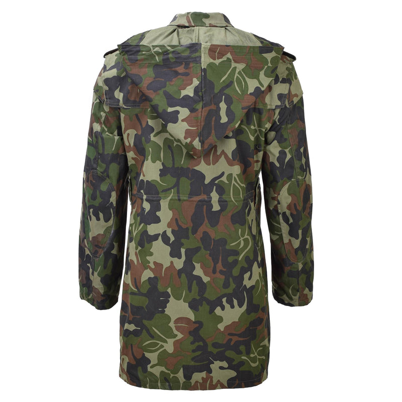 Original rumänska militär parka m93 camo blad huva långjacka taktisk ny