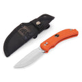 Eka Swedish Fisherman Knife G3 Gut Hook 59 HRC Steel Blade Orange Proplex Handtag