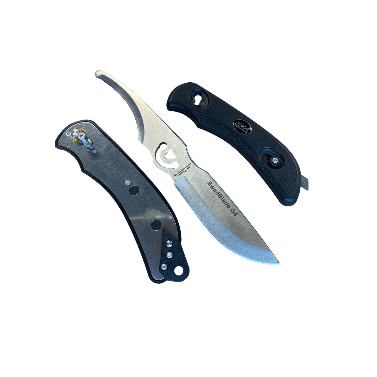 Eka Swedish Knife Swedblade Black Two-Blade Extreme Sharp rostfritt stålverktyg