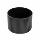 Black ribbed silicone sleeve for ESBIT SCULPTOR Vacuum Flask providing secure grip and insulation.