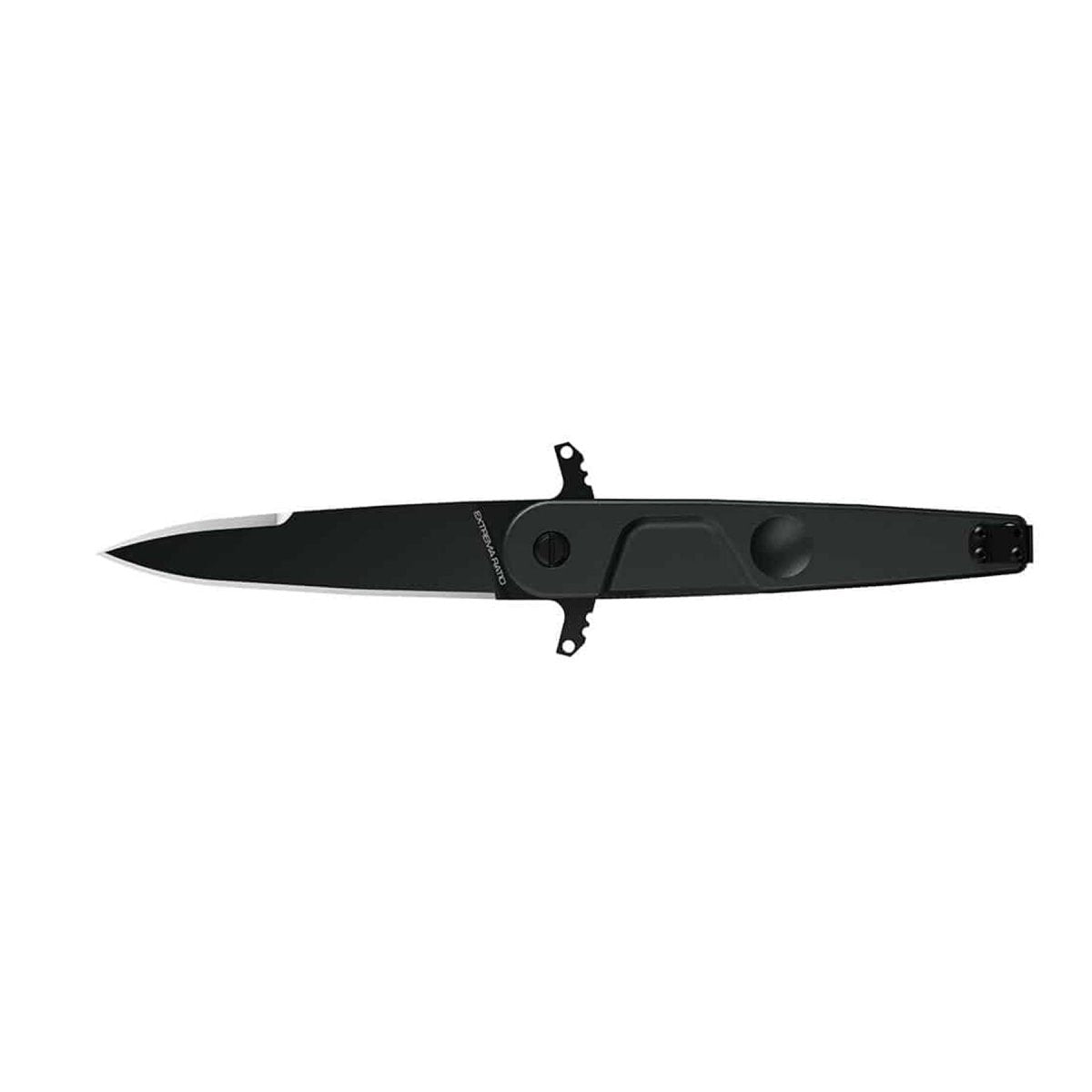 ExtremaRatio BD2 LUCKY BLACK fickkniv Bohler N690 stålblad med slätt kant