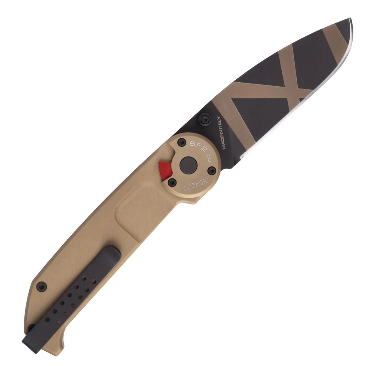 ExtremaRatio BF2 CD DESERT WARFARE taktisk fällkniv N690 dubbel liner lås