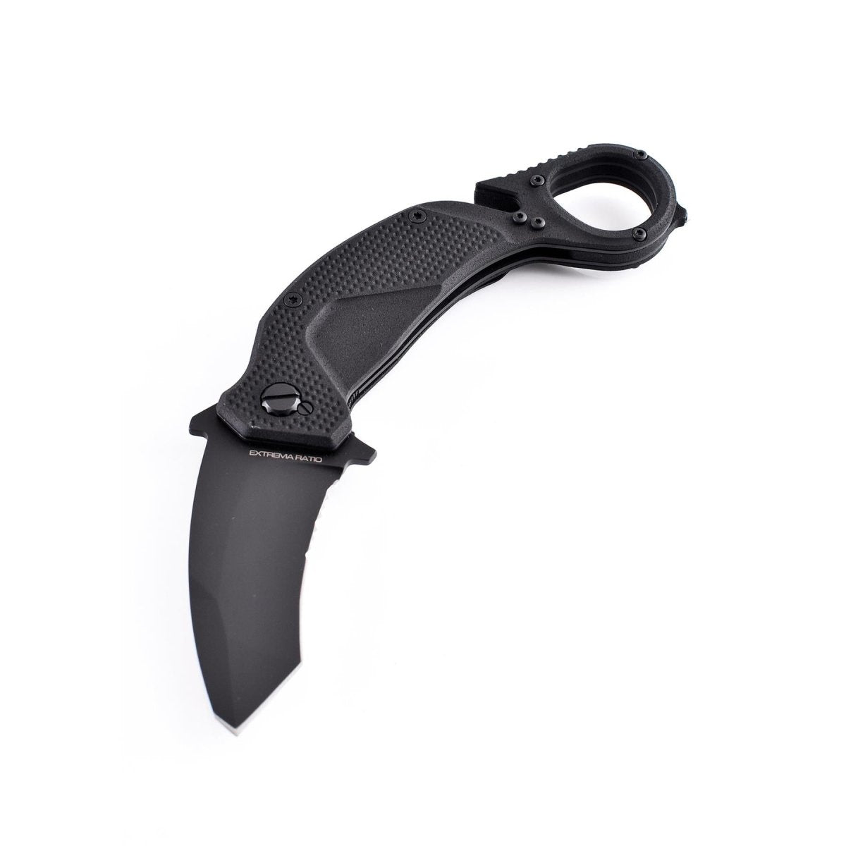ExtremaRatio NIGHTMARE SVART fickkniv fällbar tanto karambit rostfri N690