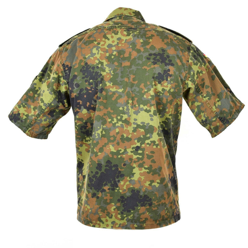 Original German Army Shirt Dragd dragkedja med korta ärmar Combat BW Army Issue