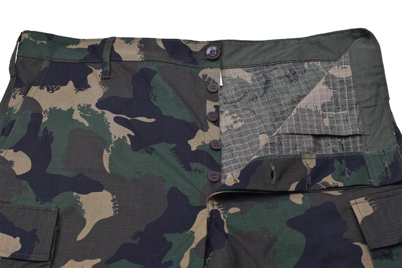 Original ungerska militära sommarfältbyxor M1990 Woodland Camo Ripstop New