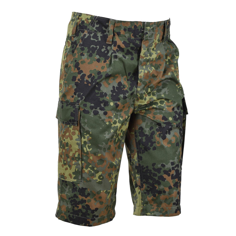 Leo Kohler knälängd shorts militär personal Bermuda flecktarn kamouflage