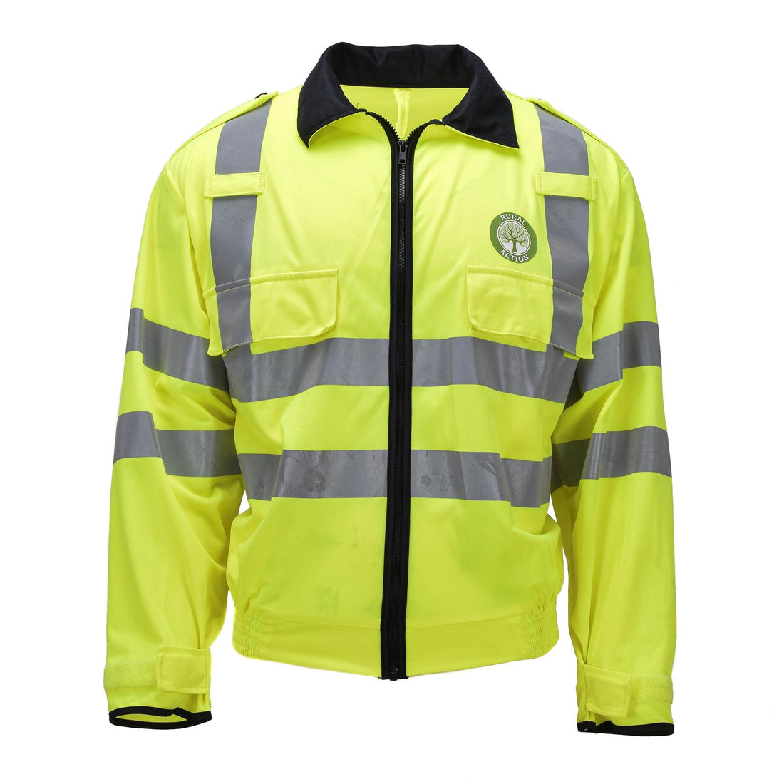 Original Scottish Community Volunteer Hi-Vis Jacka Reflexive Yellow Workwear