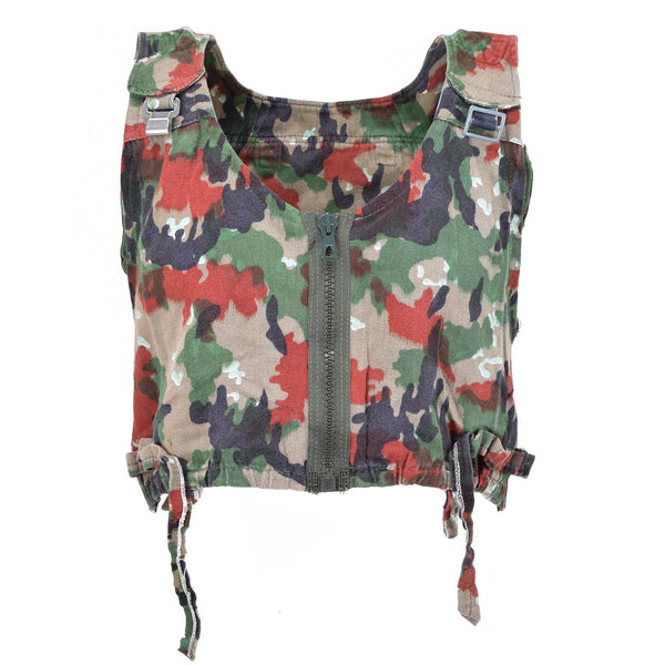 Äkta schweiziska arméstrid Taz 83 Camo Vest ryggsäck dagspack militär Schweiz
