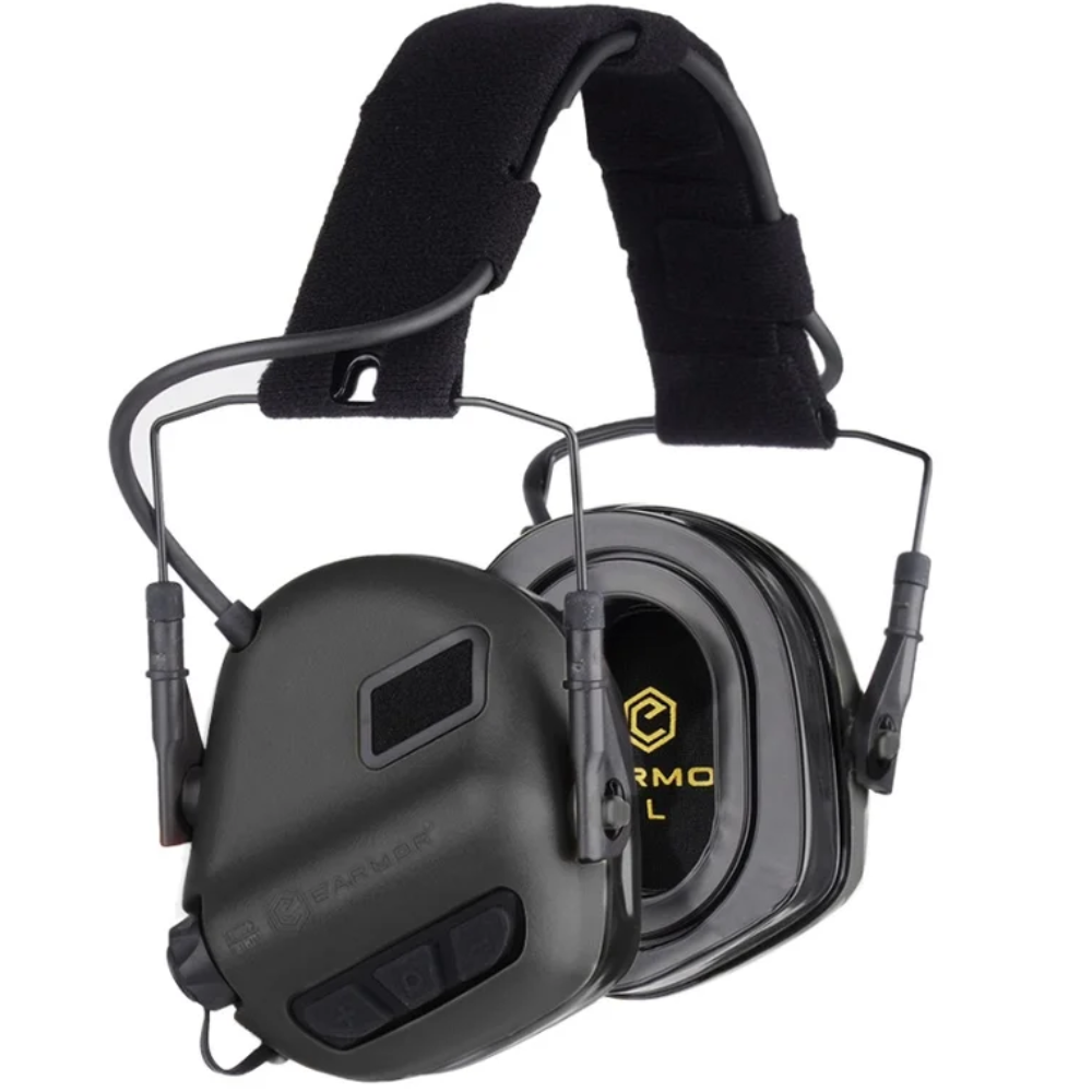 EARMOR M31 Plus Elektroniskt hörselskydd Hörselkåpor Tactical Outdoor Svart