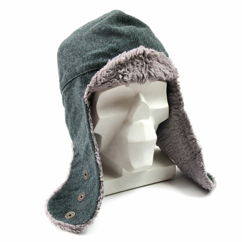 Original Swiss Army Winter Cap Swiss Military Grey Wool Cold Weather Hat