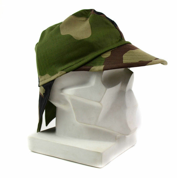 Äkta franska Frankrike Armé Combat Cap Swallowtail Hat Cce Camo med nackflik