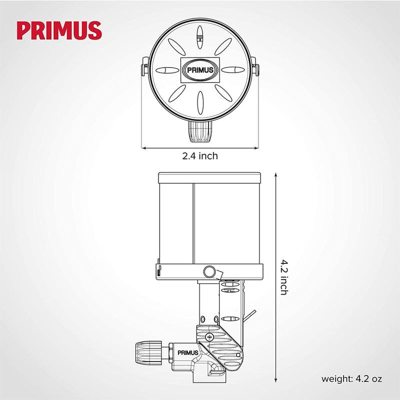 Primus Micron Gas Lamp Lantern Light Justerbar ljus tändning Hanging System