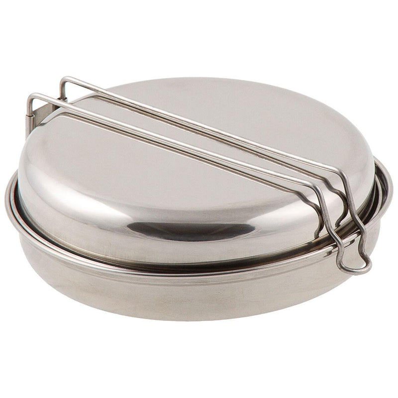 MFH Brand Mess Kit 5 Pieces Set Rostfritt stål Camping Vandring Trekking Pot Set