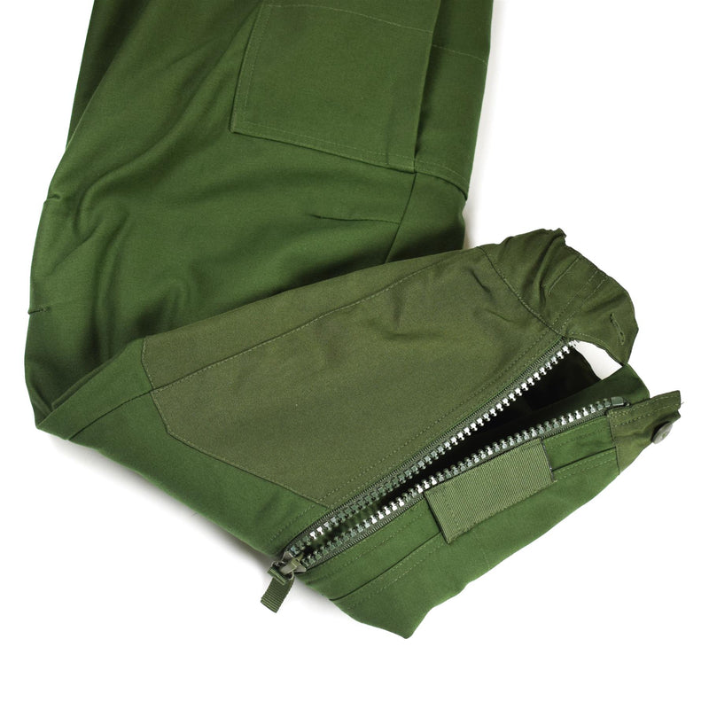 Äkta svenska termiska tankbyxor M90 Olive BDU -byxor med hängslen övergripande nya