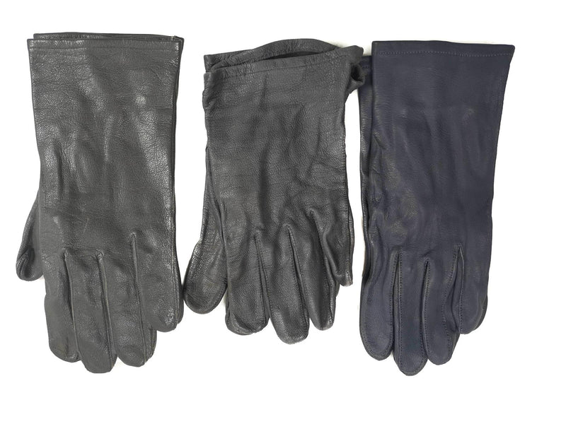 Original Tyskland Army Leather Gloves Grey Tactical Military Surplus Issue
