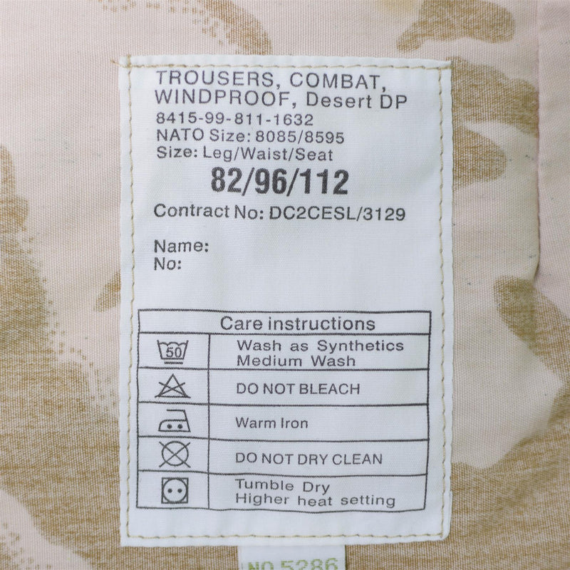 Original British Army Pants Desert DP Field Troops Combat Windproof BDU byxor