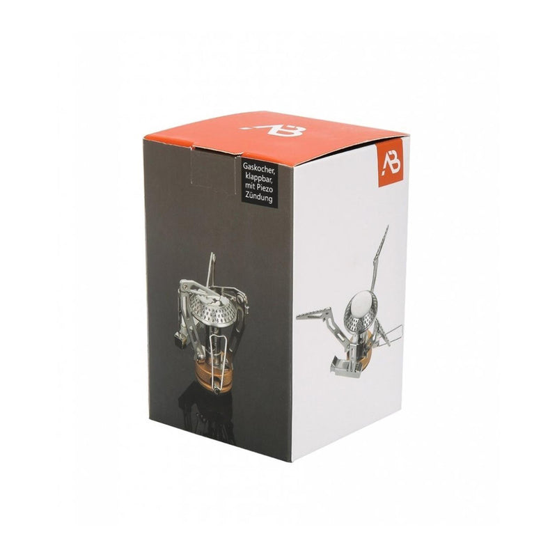 A.Blochl Portable Camping Gas Burner spis vikbar piezo tändning titan Ny