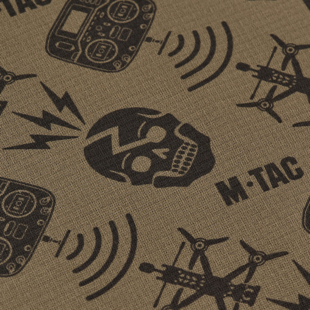 M-TAC Microfleece Hals Damask Drone Mönster Tactical Outdoor Scarf Tan