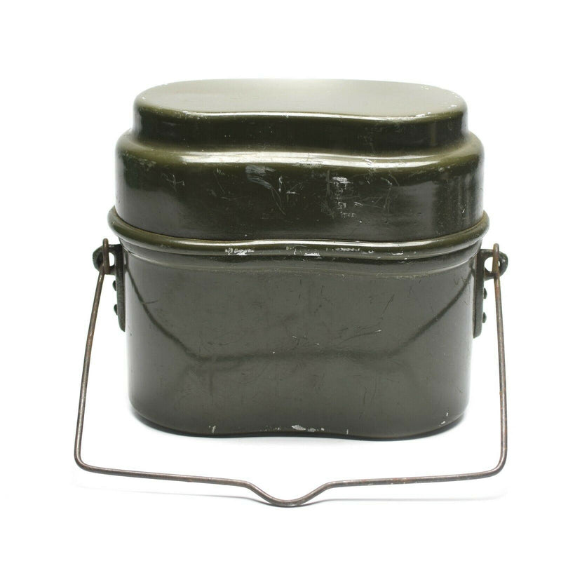 Äkta ungerska arméns mess kit. Aluminium Military Bowler Pot 2st Set