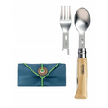 Opinel Picnic+ N°08 Bestickset Vikkniv Sked Gaffel Camping Bok