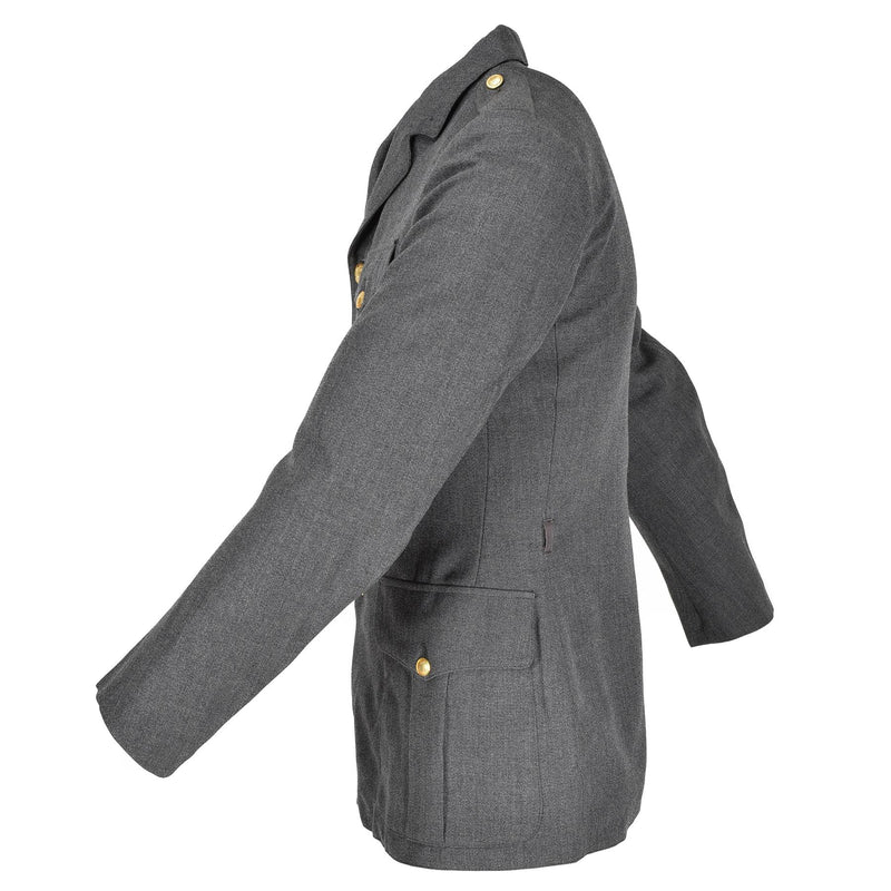Äkta danska enhetliga jacka Army Grey Military Surplus Uniform Dress Officer