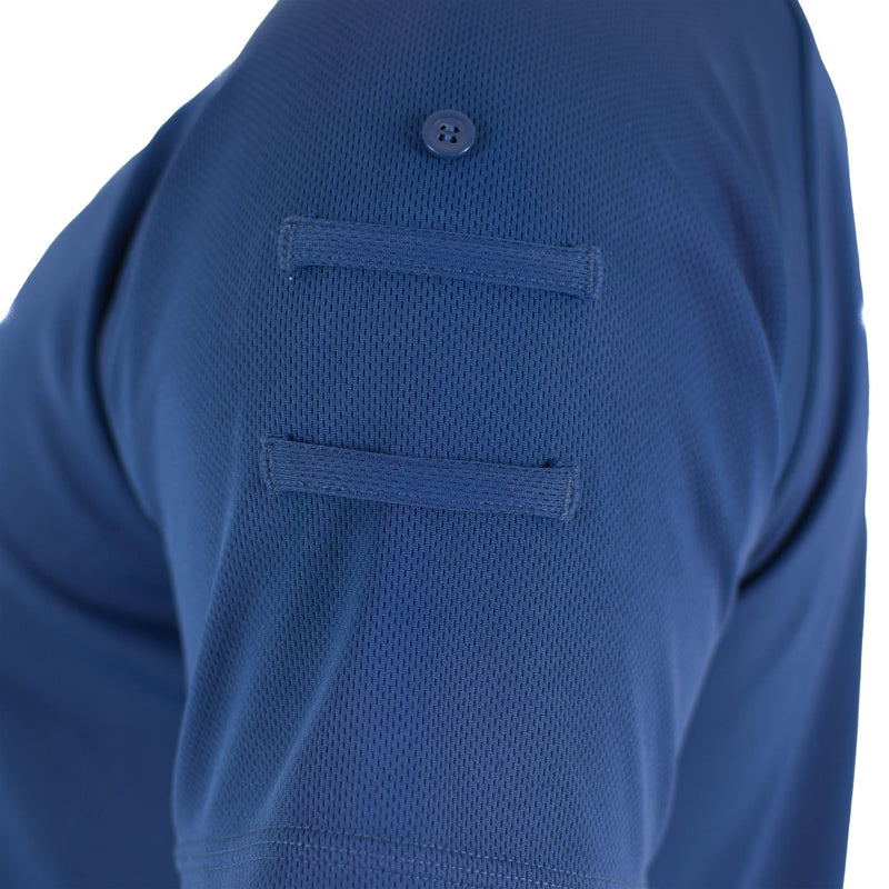 Original British Police T-shirt Blue Breattable Material Front Zip Guard Shirt
