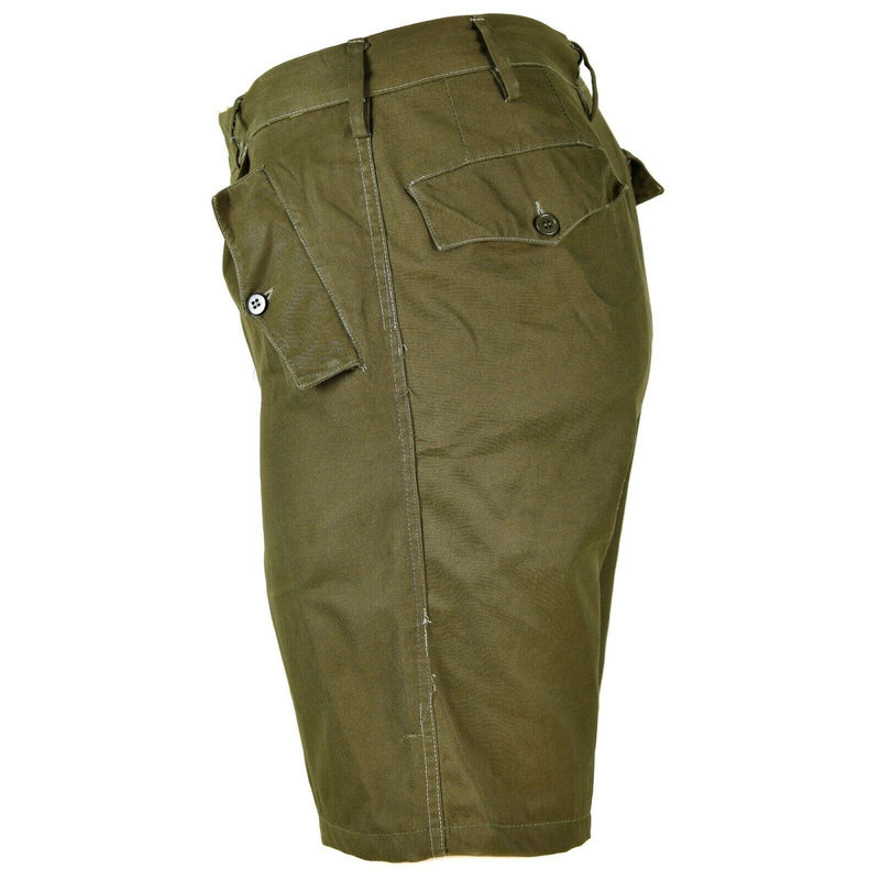 Äkta italienska arméshorts oliv chino militär fält Bermuda vintage bdu