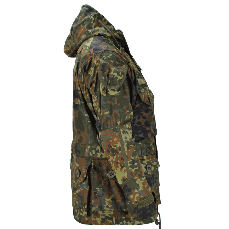 Mil-Tec Brand Jacket Ripstop Smock German Army Flecktarn Camo Parka herrkläder