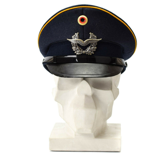 Äkta tyska arméns visirkap. Flygstyrkor militär toppade hatt luftware ny