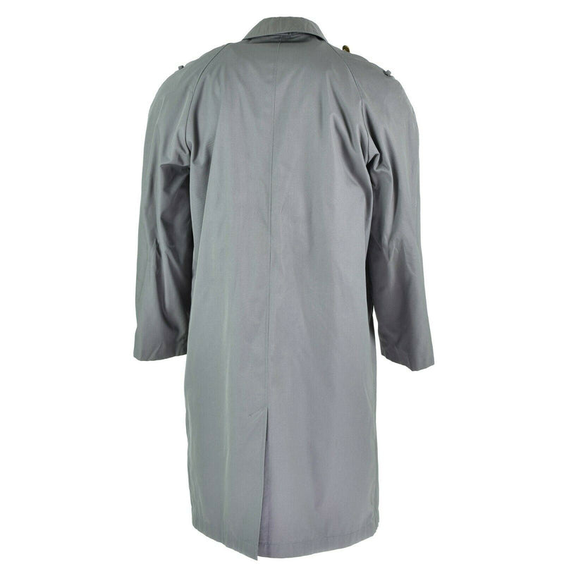 Äkta österrikiska armérock trenchcoat militär fråga lång grå jacka