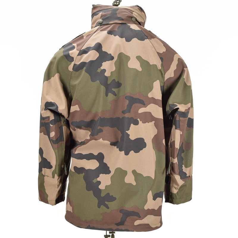 Äkine French Army Waterproof Trilaminate Jacket Camo Goretex Hooded Rain Parka