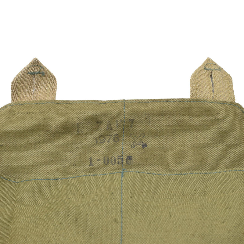 Original tjeckisk militär gasmask axelväska grön canvas vintage överskott nytt