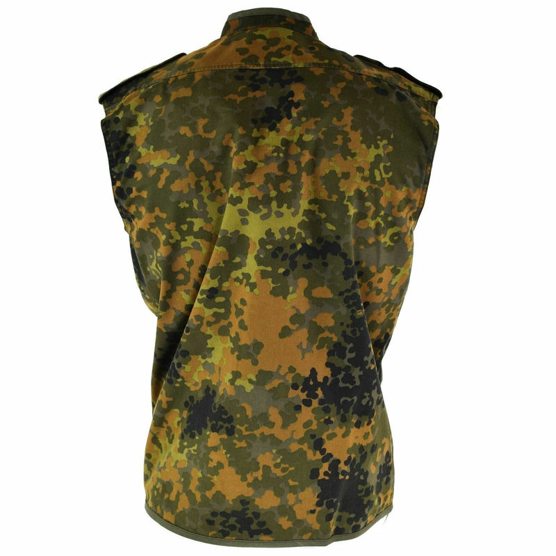 Original tysk armé väst dragkedja flecktarn camo taktisk strid bw armé fråga
