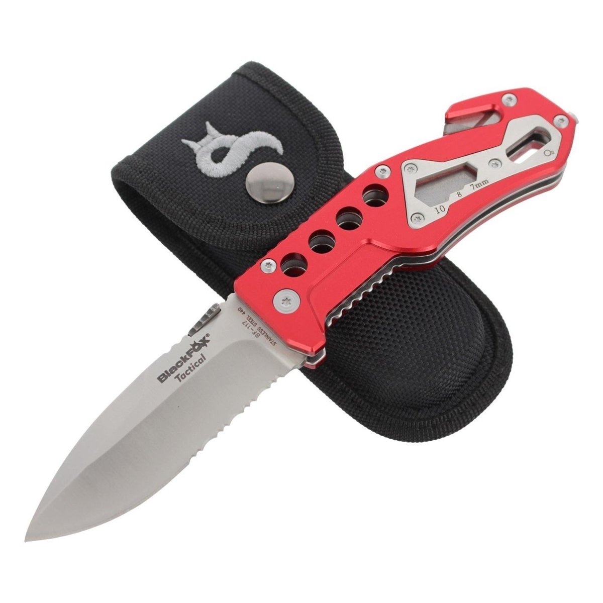 Fox Knives BF-117 Fällbar fickkniv Rostfritt stål AISI 440A Orange handtag