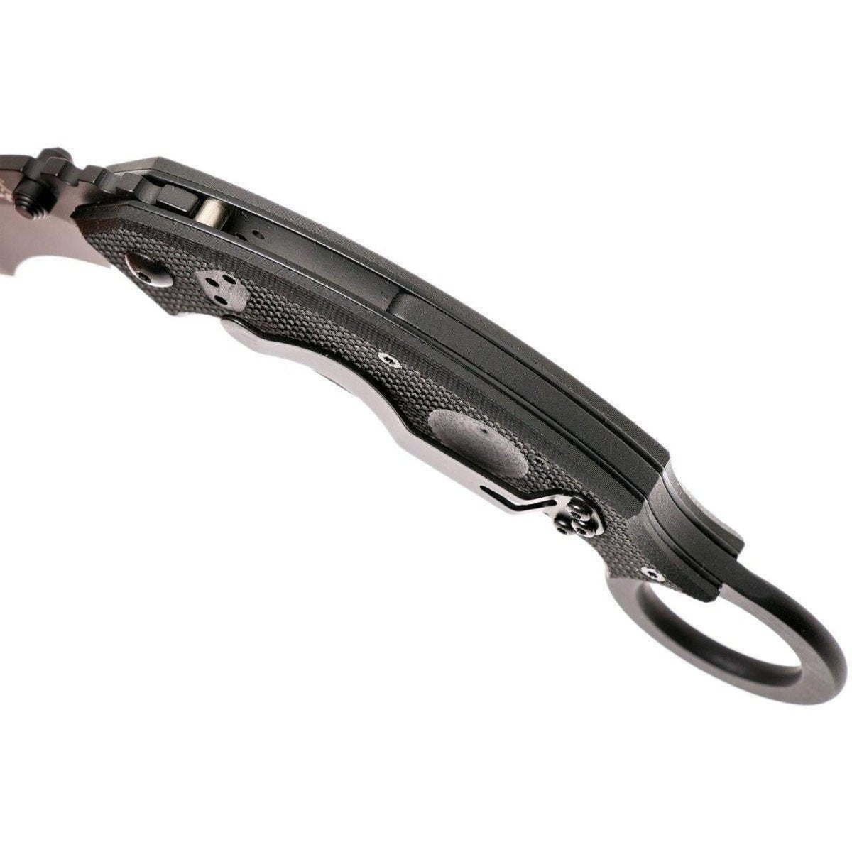 Fox Knives Märke Italien Chiropteka Fällkniv Karambit rostfritt stål svart