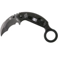 Fox Knives Märke Italien Chiropteka Fällkniv Karambit rostfritt stål svart