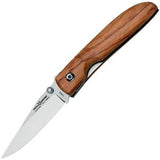 Fox Knives Brand Italy fällkniv i rostfritt stål 440C olivträ handtag