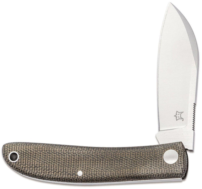 Fox Knives Brand Italy Livri fällkniv rostfritt stål M390 Green Micarta - GoMilitar