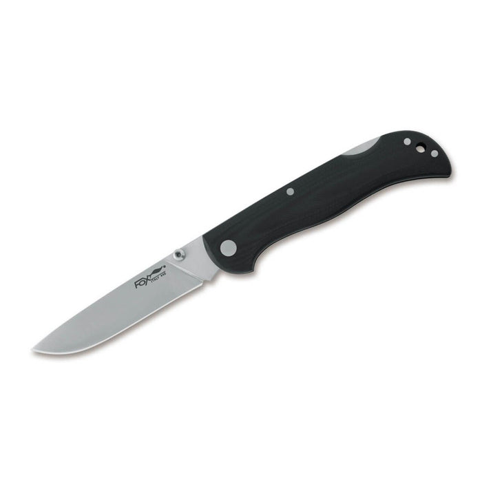 Fox Knives Märke Italien modell 500 svart fällbar fickkniv rostfritt stål - GoMilitar