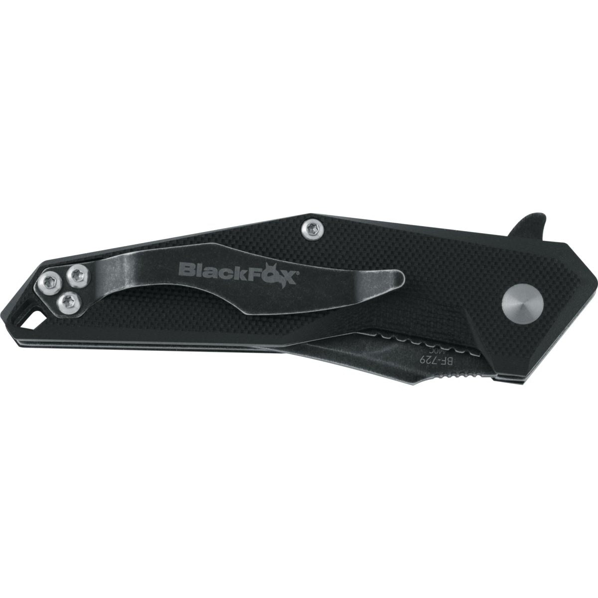 Fox Knives Märke KRAVI SHAI fällkniv stentvättad PVD-beläggning G10 handtag